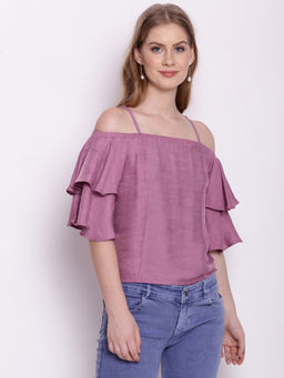 Zink London - Women's Purple Solid Top
