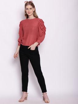 Zink London - Women's Pink Solid Top