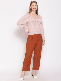 Zink London - Women's Pink Patterned Top