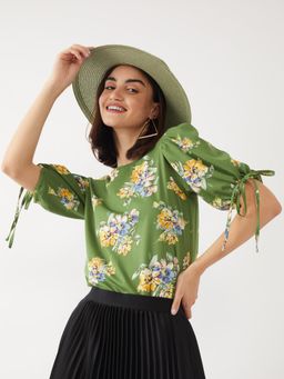 Zink London - Women Green Printed Top