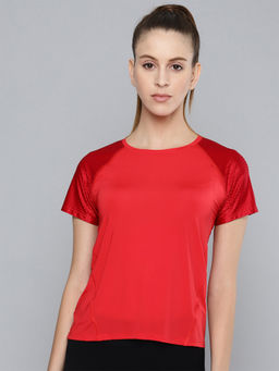 Fitkin - Women's Short Slevee Quick Dry T-shirt - Red