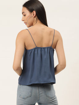 Trend Arrest - Blue Polyester Top
