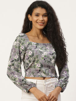Trend Arrest - Floral Square Neck Top