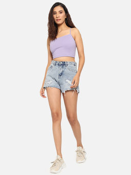 Trend Arrest - Purple Crisscross Party Top