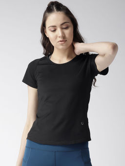 Fitkin - Mesh Style Back Short Sleeve Gym T-Shirt - Black