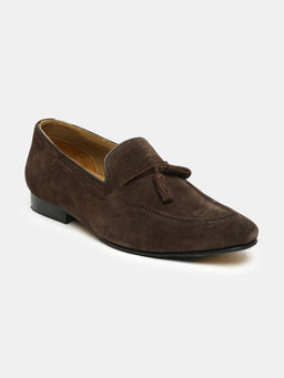 Teakwood - Men Brown Solid Formal Slip-ons