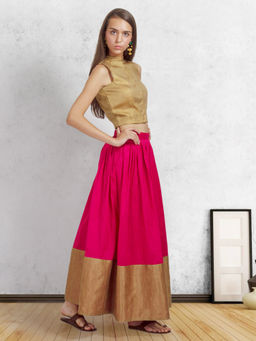 trueBrowns - Gold Zari Blouse