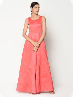 trueBrowns - Solid Peach Gown