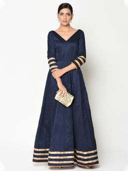 trueBrowns - Blue Stripe Border Gown