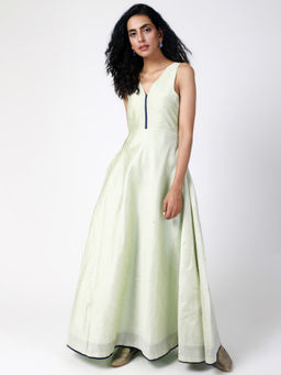 trueBrowns - Mint Green Jacquard Dress