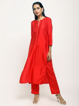 trueBrowns - Red Foil High Slit - Set of 2