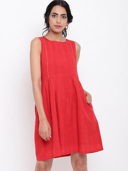 trueBrowns - Red Mini Lace Dress