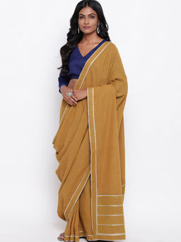 trueBrowns - Mustard Gota Saree