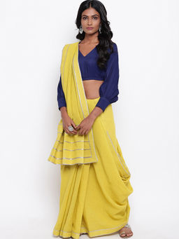 trueBrowns - Green Gota Saree