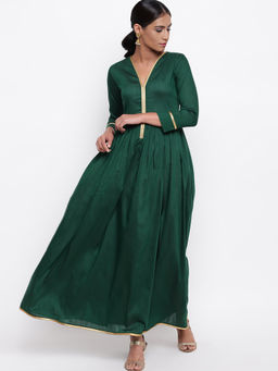 trueBrowns - Green Lace Maxi Dress