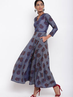 trueBrowns - Blue Booti Maxi Dress