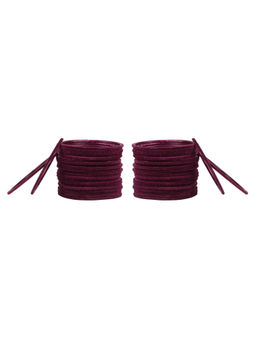 Arendelle - Velvet Bangles In Wine (Pack of 48)