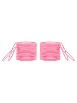 Arendelle - Velvet Bangles In Baby Pink (Pack of 48)