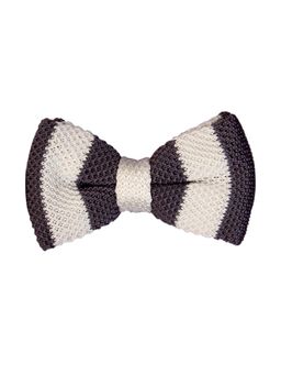Tossido - Grey Designer Woven Micro Fiber Bow Tie