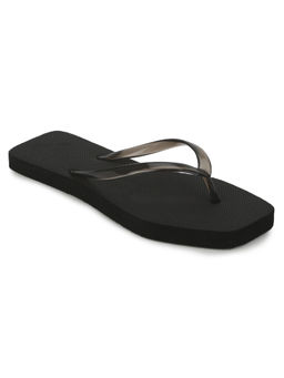 Truffle Collection - Black Solid Flipflops