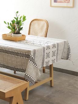 House This - Alankaar Cotton Table Cover-Black