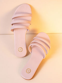 Twenty Dresses by Nykaa Fashion - Purple Solid Strappy Round Toe Flats