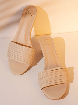 Twenty Dresses by Nykaa Fashion - Beige Strapped To Me Heels
