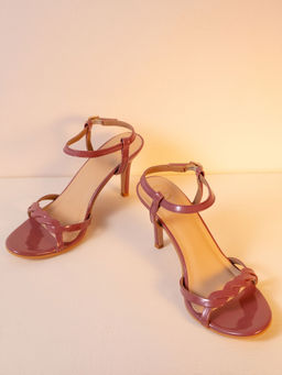 Twenty Dresses by Nykaa Fashion - Peach Round Toe Twisted Strap Stiletto Heels