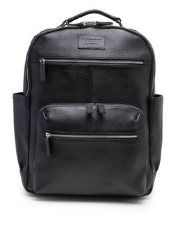 Teakwood - Leathers Black Solid Backpack