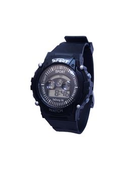 Spiky - Black Digital Sports Watch TeDong_Blk_Blk