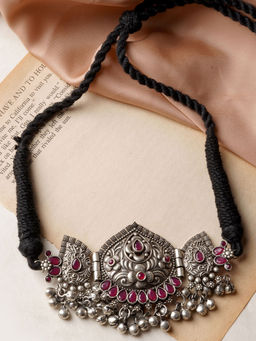 Teejh - by Joker and Witch Kalki Floral Red Choker Necklace for Women