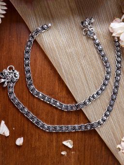 Teejh - By Joker and Witch Silver Brass Anklets