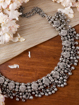 Teejh - By Joker and Witch Silver Brass Necklace