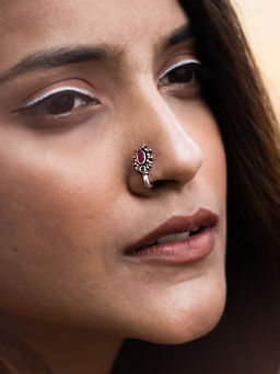 Teejh - by Joker and Witch Parthavi Multicolored Stone Nose Pin