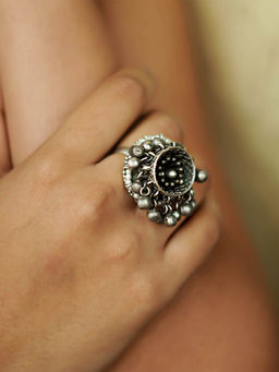 Teejh - By Joker and Witch Silver Mixed Metal Ring