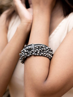 Teejh - by Joker and Witch Vinisha Antique Silver Polish Ghungroo Bracelet