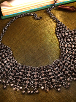 Teejh - By Joker and Witch Silver Mixed Metal Necklace