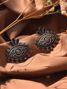 Teejh - by Joker & Witch Naina Silver Oxidised Earring for Women