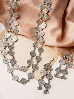 Teejh - by Joker and Witch Banjari Coin Layered Necklace Set for Women