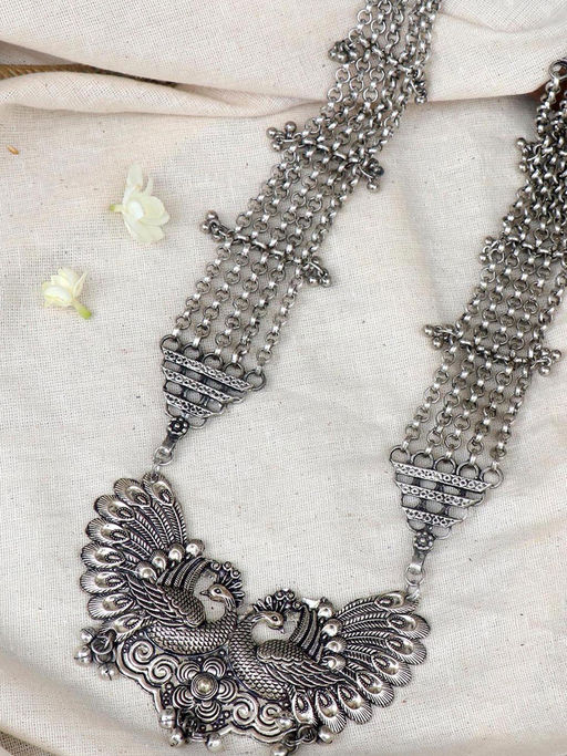 Teejh by Joker and Witch Anika Peacock Long Necklace for Women