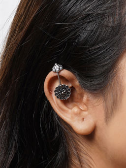 Teejh - by Joker and Witch Dhruv Silver Oxidised Clip On Bugadi for Women