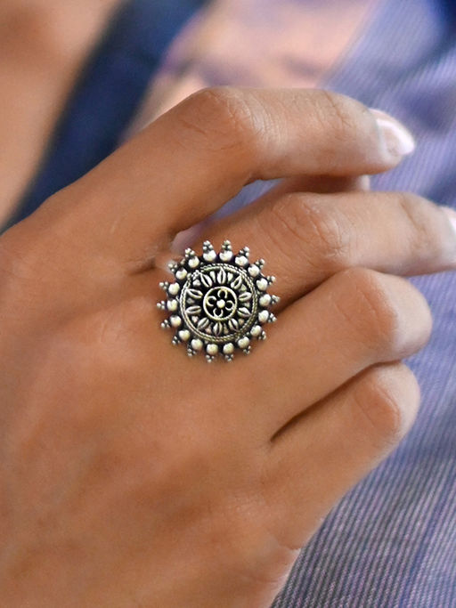 Teejh by Joker and Witch Nitya Silver Ring
