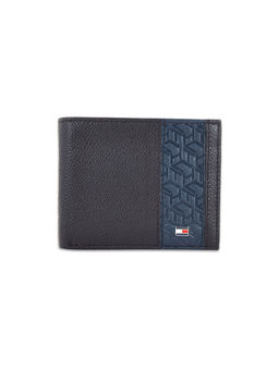 Tommy Hilfiger - Element Mens Leather Passcase Wallet Dark Brown-Navy