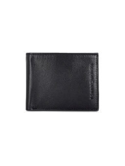 Tommy Hilfiger - Desmond Mens Leather Slimfold Wallet Black & Red