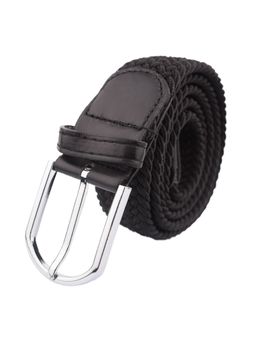 The Tie Hub - Black Elasticated Woven Belt