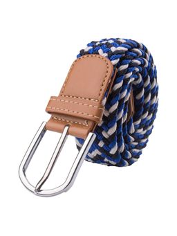 The Tie Hub - Blue & White Elasticated Woven Belt