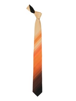 The Tie Hub - Black To Orange Gradient Microfiber Necktie