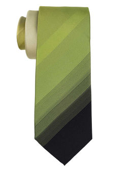 The Tie Hub - Black To Green Gradient Microfiber Necktie
