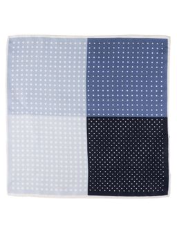 The Tie Hub - Fatal Four Polka Pink And Blue Silk Pocket Square For Men