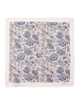 The Tie Hub - White Printed Pocket Square